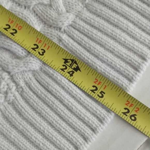 a.na. Chunky Cable Knit Sweater Women's Sz L Grey White Long Sleeve Turtle Neck - Picture 9 of 9